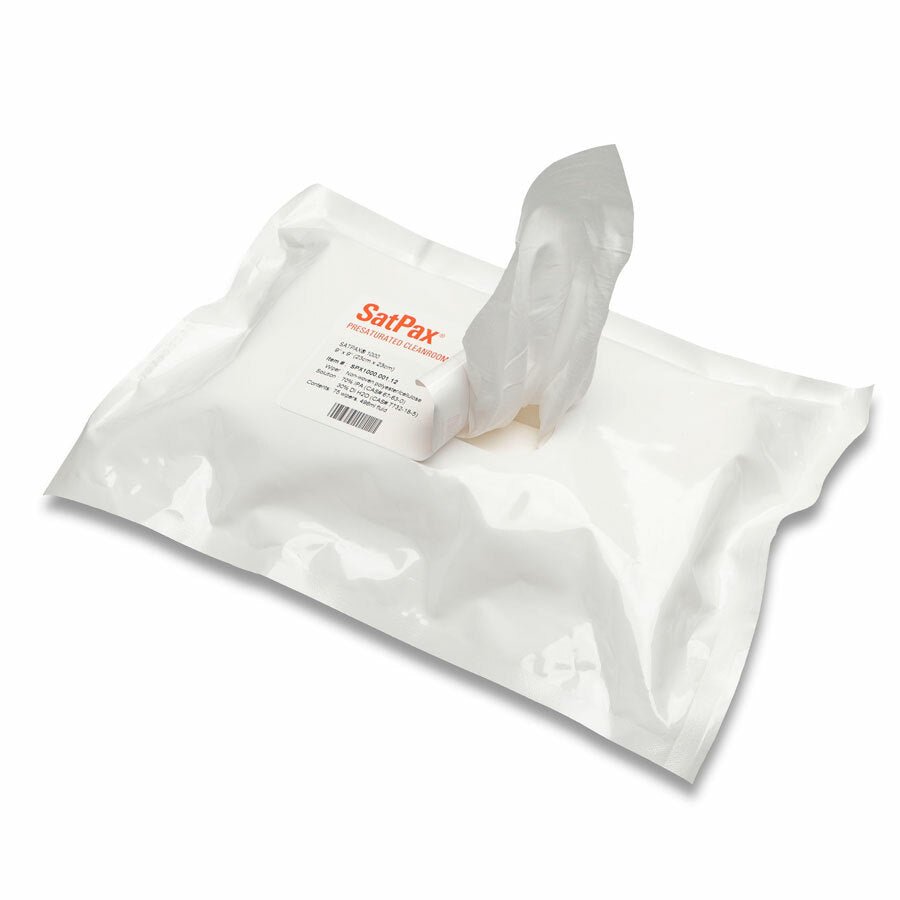 Berkshire SPX1000.001.12 SatPax 1000 9″ x 9″ 70% IPA Wipes, Qty 900 Sheets MTESolutions