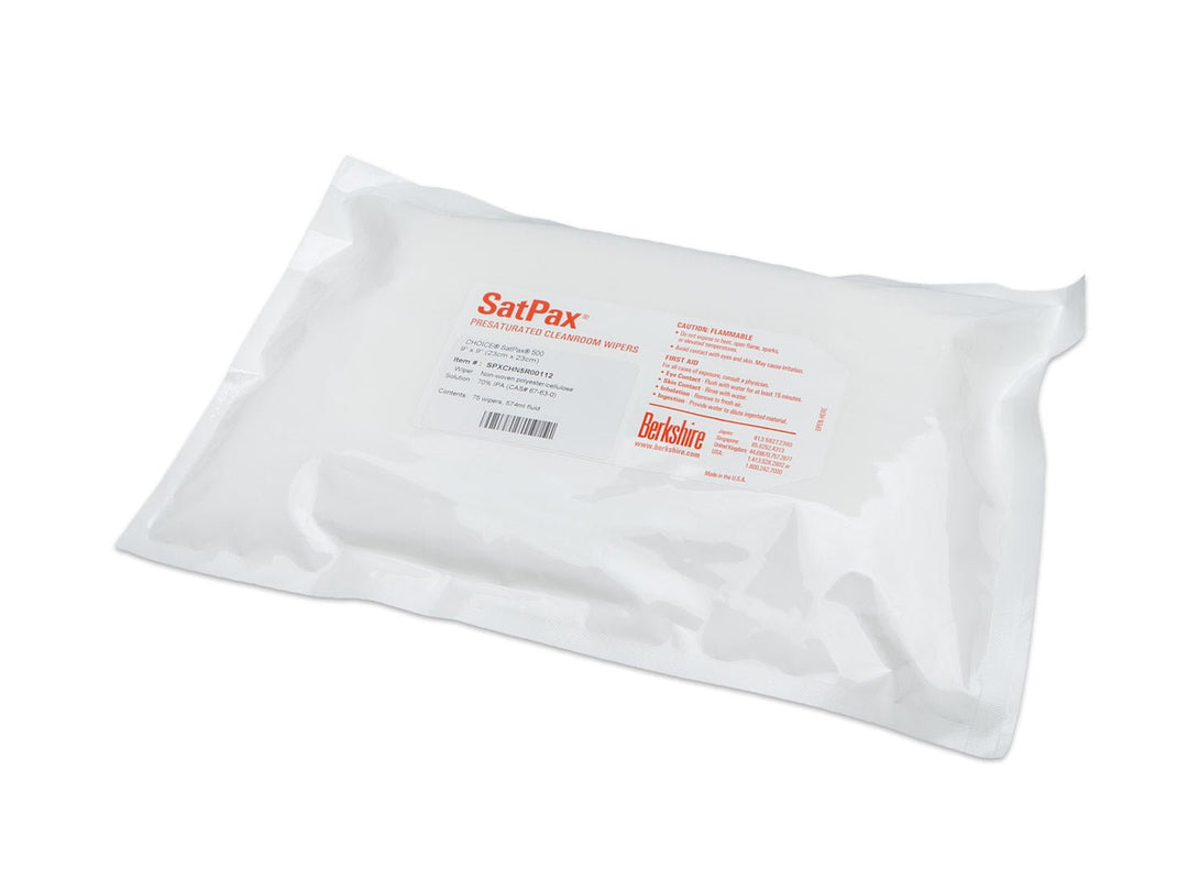 Berkshire SPXCHN500112, Choice SatPax 500, Nonwoven IPA Cleanroom Wipes, 9″ x 9″, Case of 900 MTESolutions