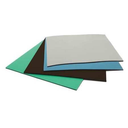 Botron B3123 Dissipative Three Layer .12 in Rubber ESD Mat 3 ft x 2 ft x 0.12 in with Hardware and Grounding MTESolutions