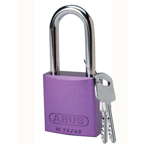 Brady 104576, Standard Safety Aluminum Padlock, 1.5in Aluminum Shackle KD Purple MTESolutions
