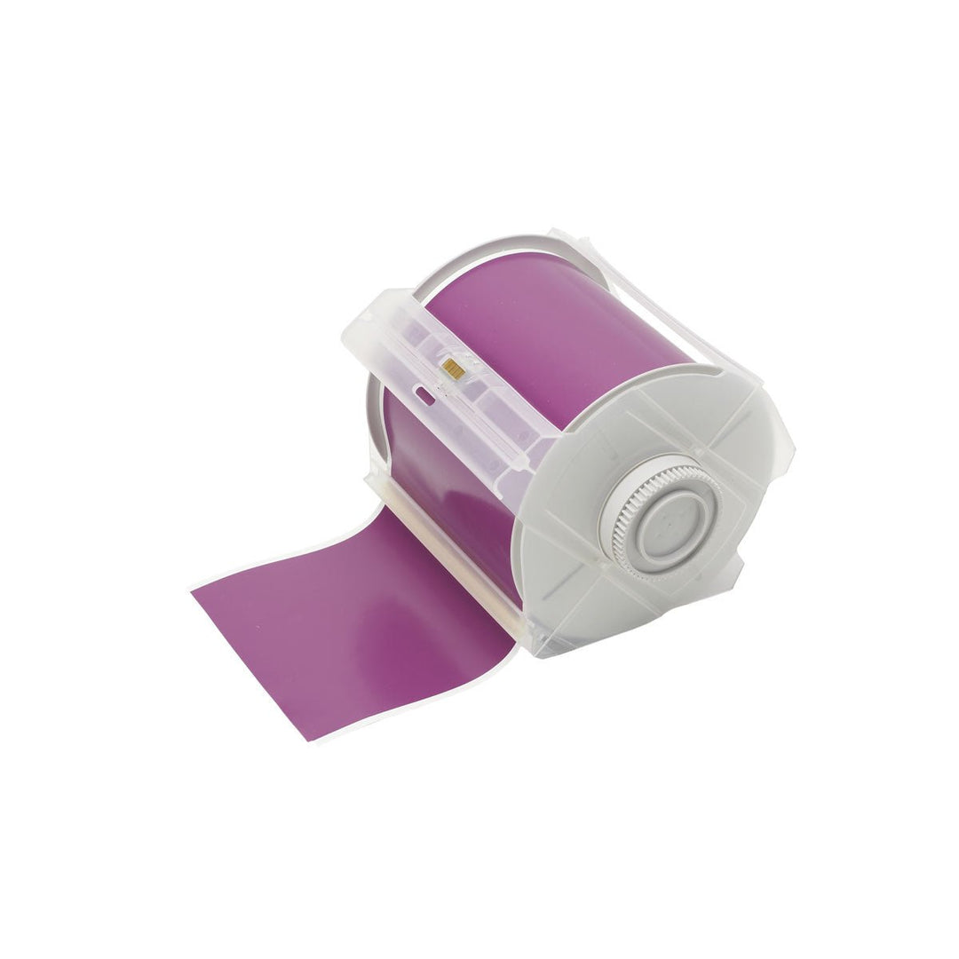 Brady 113147 Purple All Weather Permanent Adhesive Vinyl Label Tape for GlobalMark Printer, 4 in x 100 ft MTESolutions
