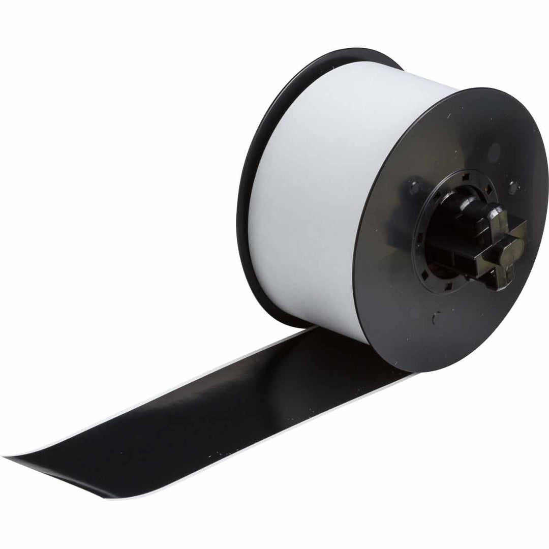 Brady 113213 Black All Weather Permanent Adhesive Vinyl Label Tape for MiniMark Printer, 2.25 in x 100 ft MTESolutions