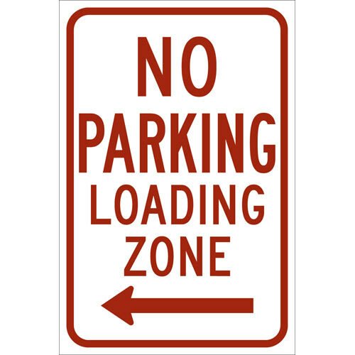 Brady 113307 Legend: No Parking Loading Zone (W - Left Arrow) MTESolutions