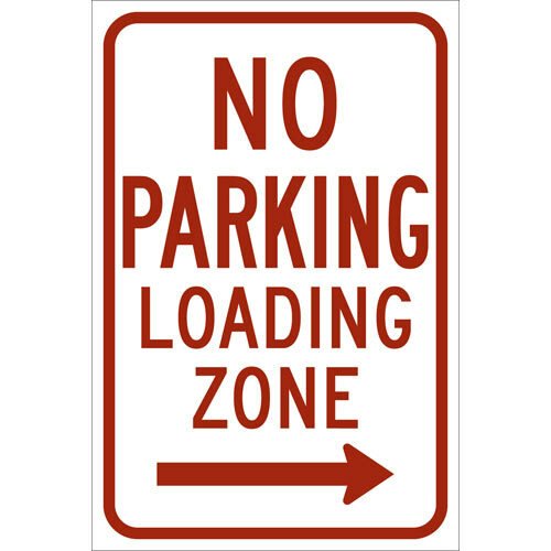 Brady 113308 Legend: No Parking Loading Zone (W - Right Arrow) MTESolutions
