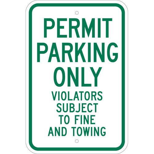 Brady 113310 Legend: Permit Parking Only MTESolutions