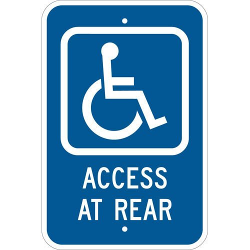 Brady 113314 Legend: Access At Rear (W - Handicap Sign) MTESolutions