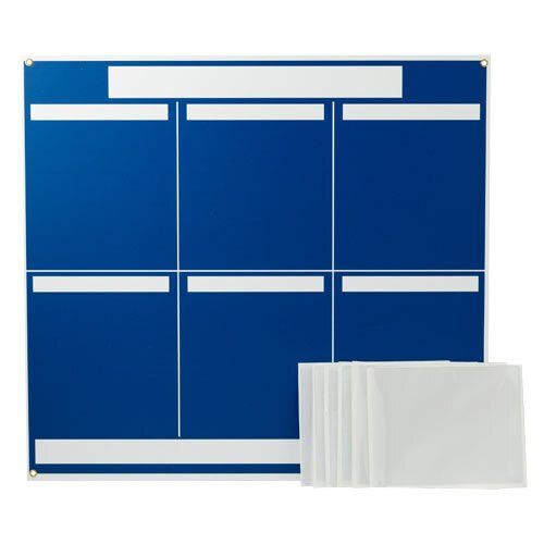 Brady 114613 Blue 6 - Panel Lean Communication Board MTESolutions