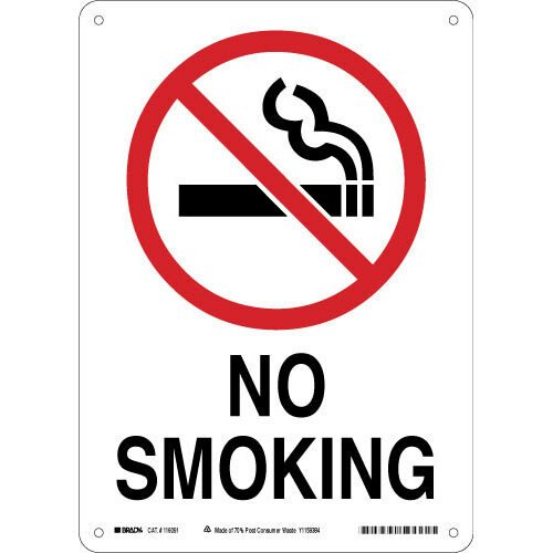 Brady 116091 Eco - Friendly No Smoking Sign MTESolutions