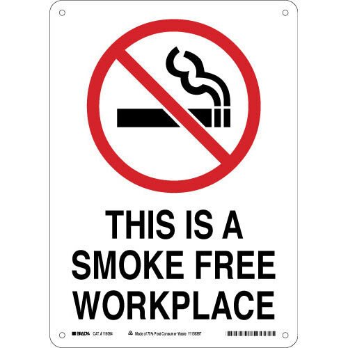 Brady 116094 Eco - Friendly No Smoking Sign MTESolutions