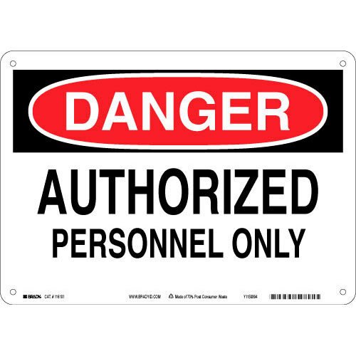 Brady 116101 Eco - Friendly Danger Sign MTESolutions