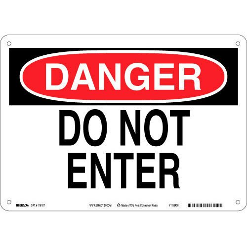 Brady 116107 Eco - Friendly Danger Sign MTESolutions