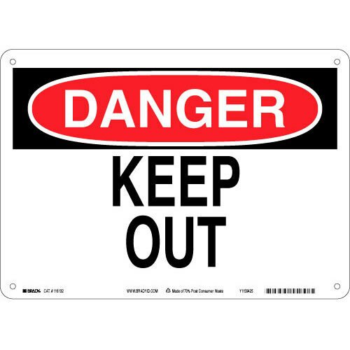 Brady 116132 Eco - Friendly Danger Sign MTESolutions