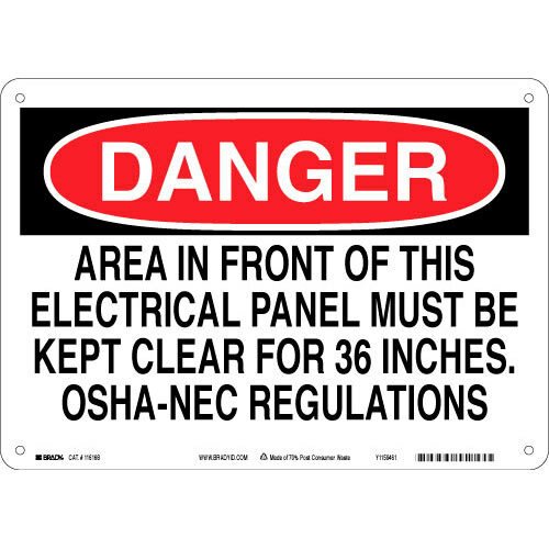 Brady 116168 Eco - Friendly Danger Sign MTESolutions
