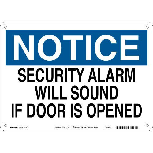 Brady 116200 Eco - Friendly Notice Sign MTESolutions