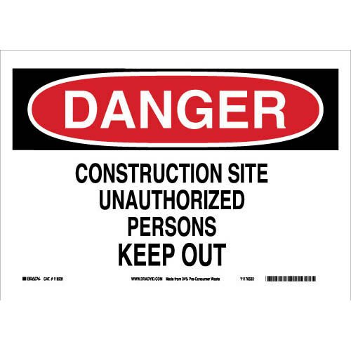 Brady 118231 Eco - Friendly Danger Sign MTESolutions