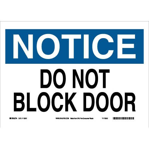 Brady 118241 Eco - Friendly Notice Sign MTESolutions