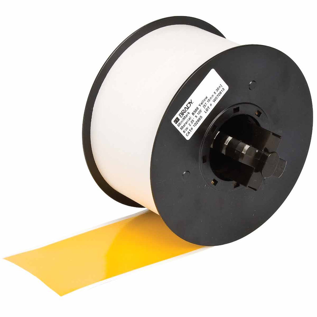 Brady 120855 Minimark Industrial Printer General Purpose Vinyl Labels, Yellow, 2.25 in x 110 ft MTESolutions