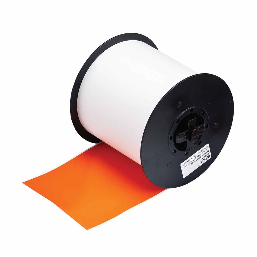 Brady 120866 Minimark Industrial Printer General Purpose Vinyl Labels, Orange, 4 in x 110 ft MTESolutions