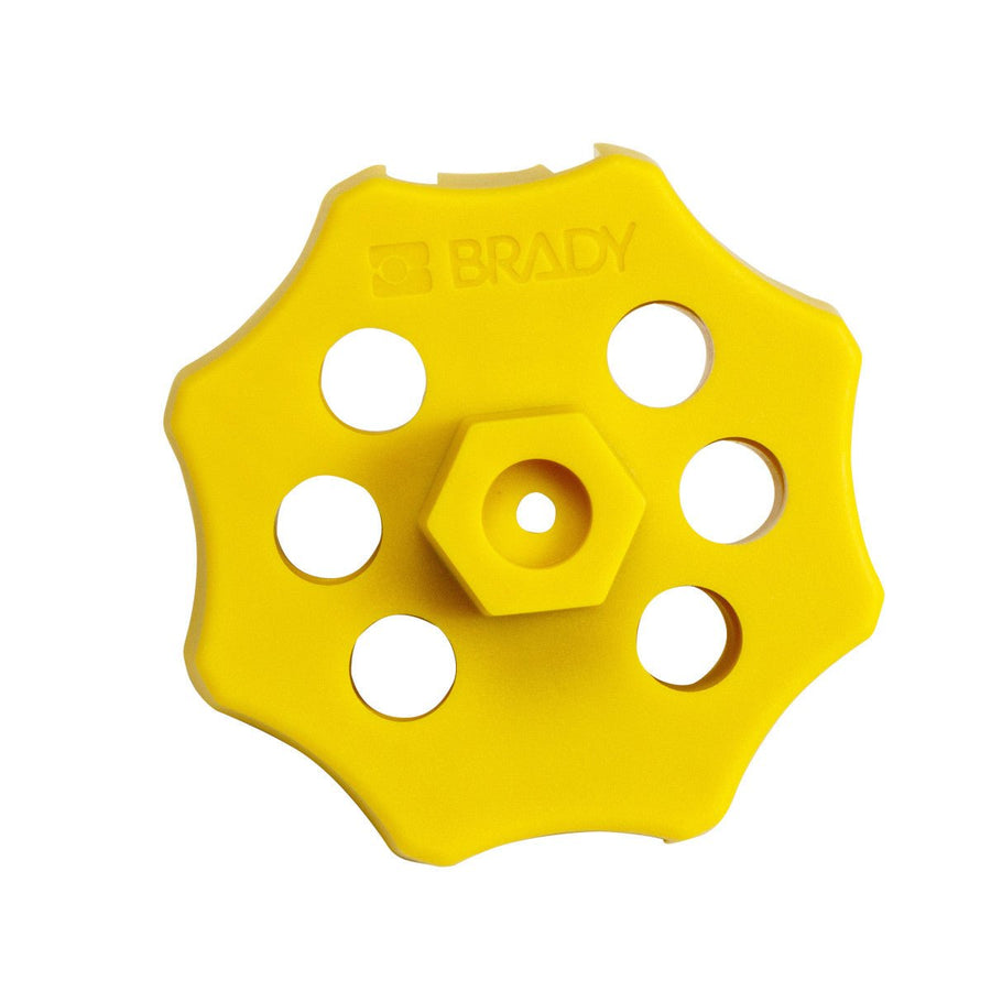 Brady 122248, Double Hex Yellow Spin Lockout without Cable MTESolutions