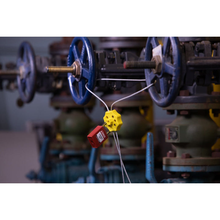 Brady 122254, Double Hex Yellow Spin Cable Lockout with 59" Cable MTESolutions
