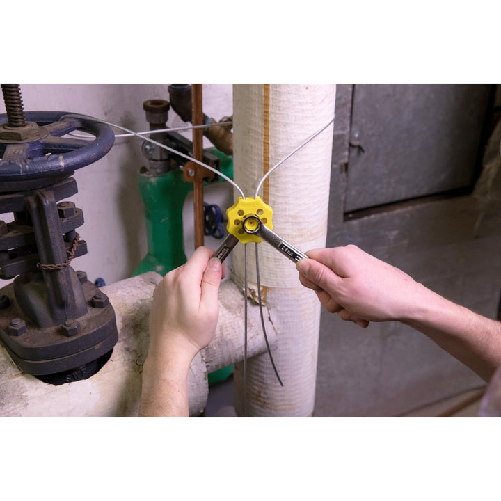 Brady 122254, Double Hex Yellow Spin Cable Lockout with 59" Cable MTESolutions