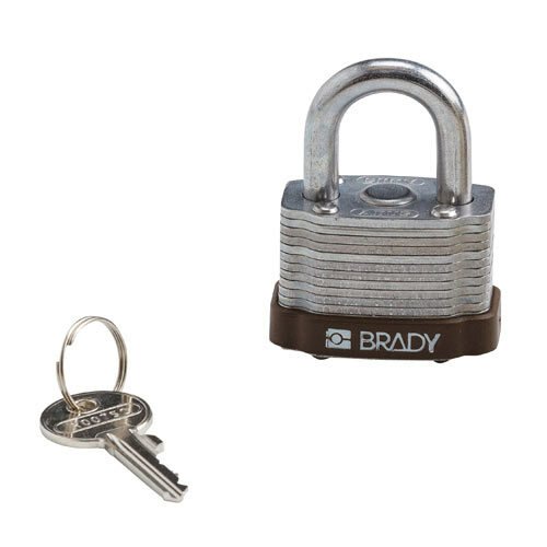 Brady 123272 Brown Key Retaining Steel Padlock MTESolutions