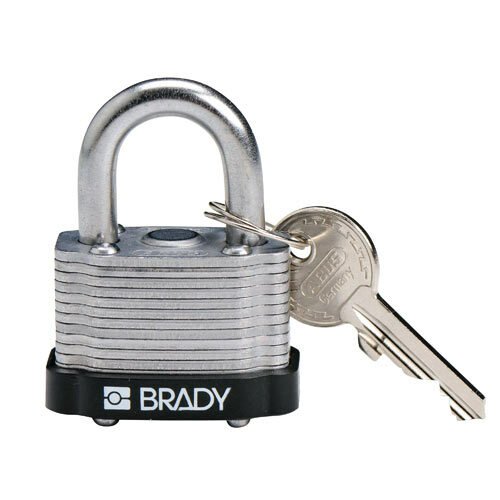 Brady 143136 Black Key Retaining Steel Padlock MTESolutions