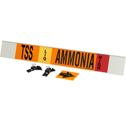 Brady 145952 IIAR Pipe Markers TSS LIQ Ammonia High, Orange, 8 in or larger MTESolutions