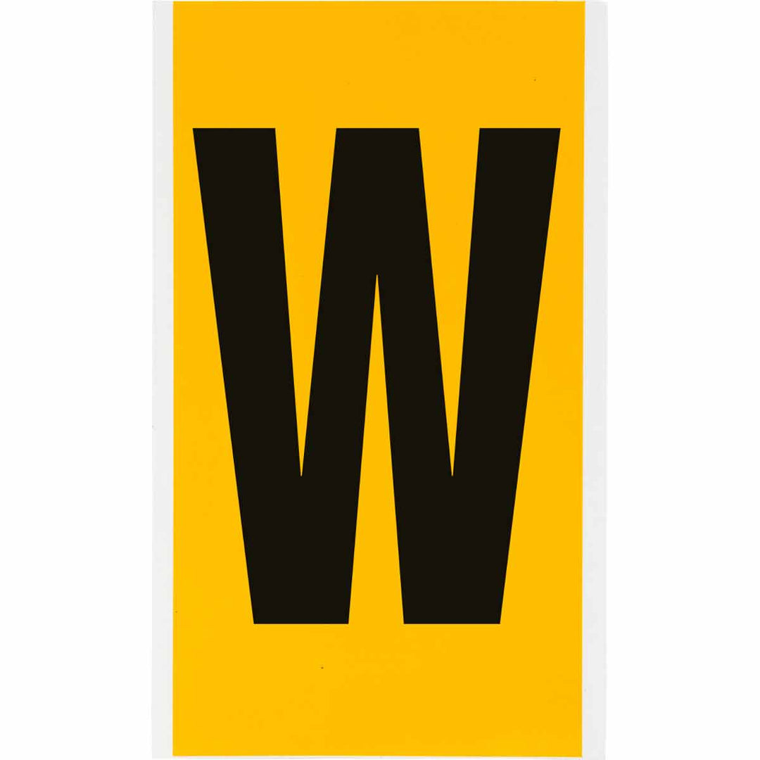 Brady 1570 - W 15 Series Indoor - Outdoor Numbers & Letters, 6 in, Letter W MTESolutions