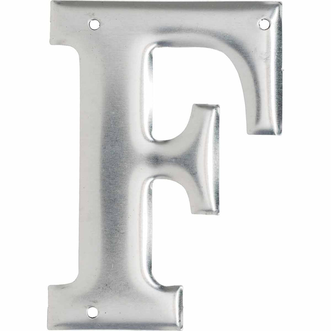 Brady 1600 - F Aluminum Embossed Numbers & Letters, Letter F MTESolutions