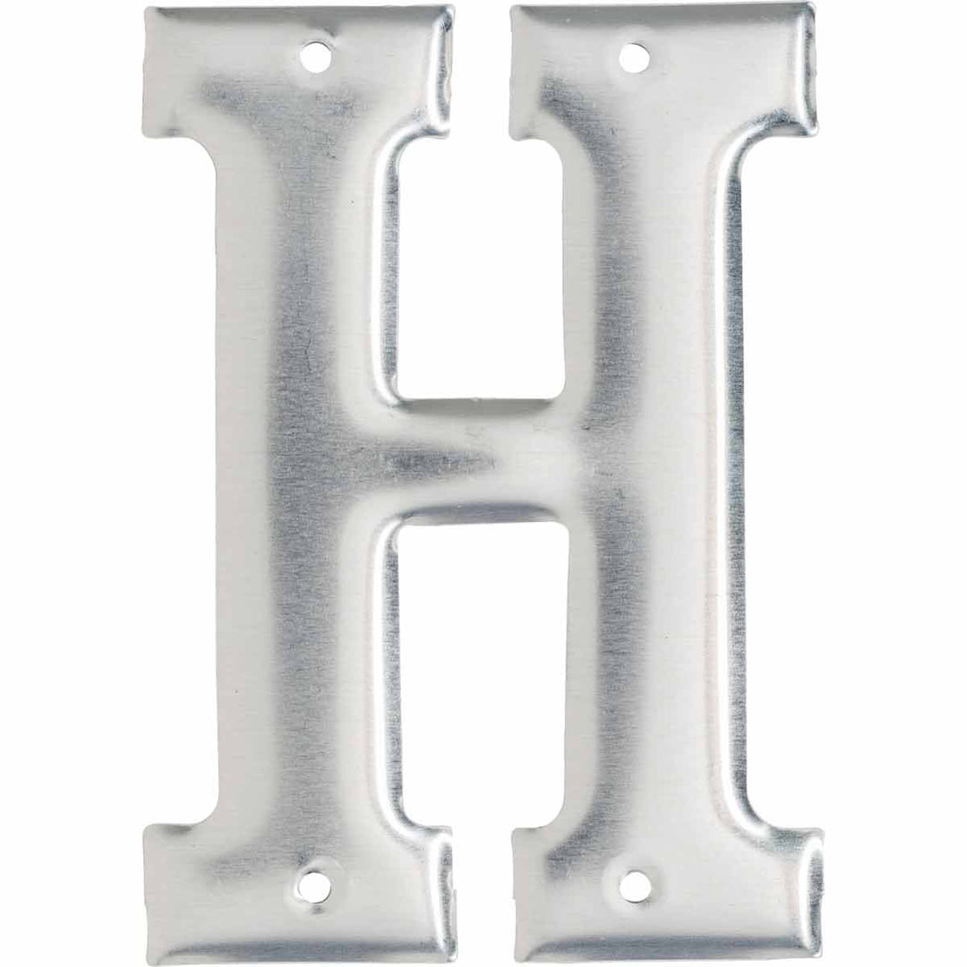 Brady 1600 - H Aluminum Embossed Numbers & Letters, Letter H MTESolutions