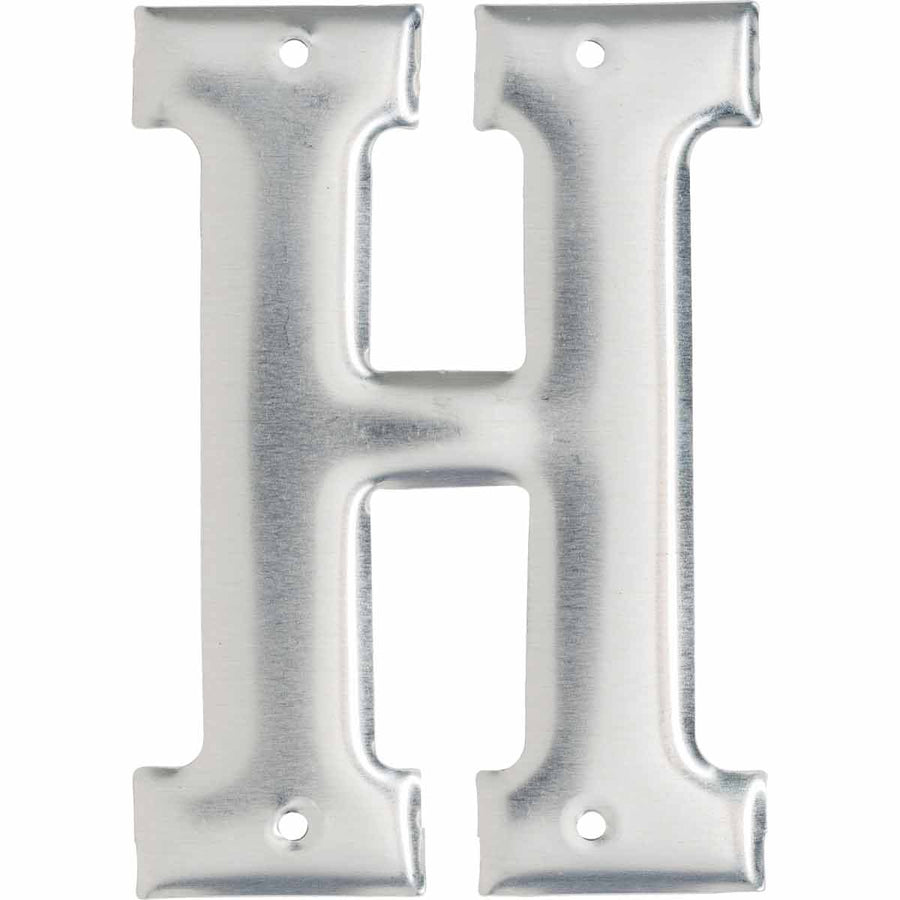 Brady 1600 - H Aluminum Embossed Numbers & Letters, Letter H MTESolutions