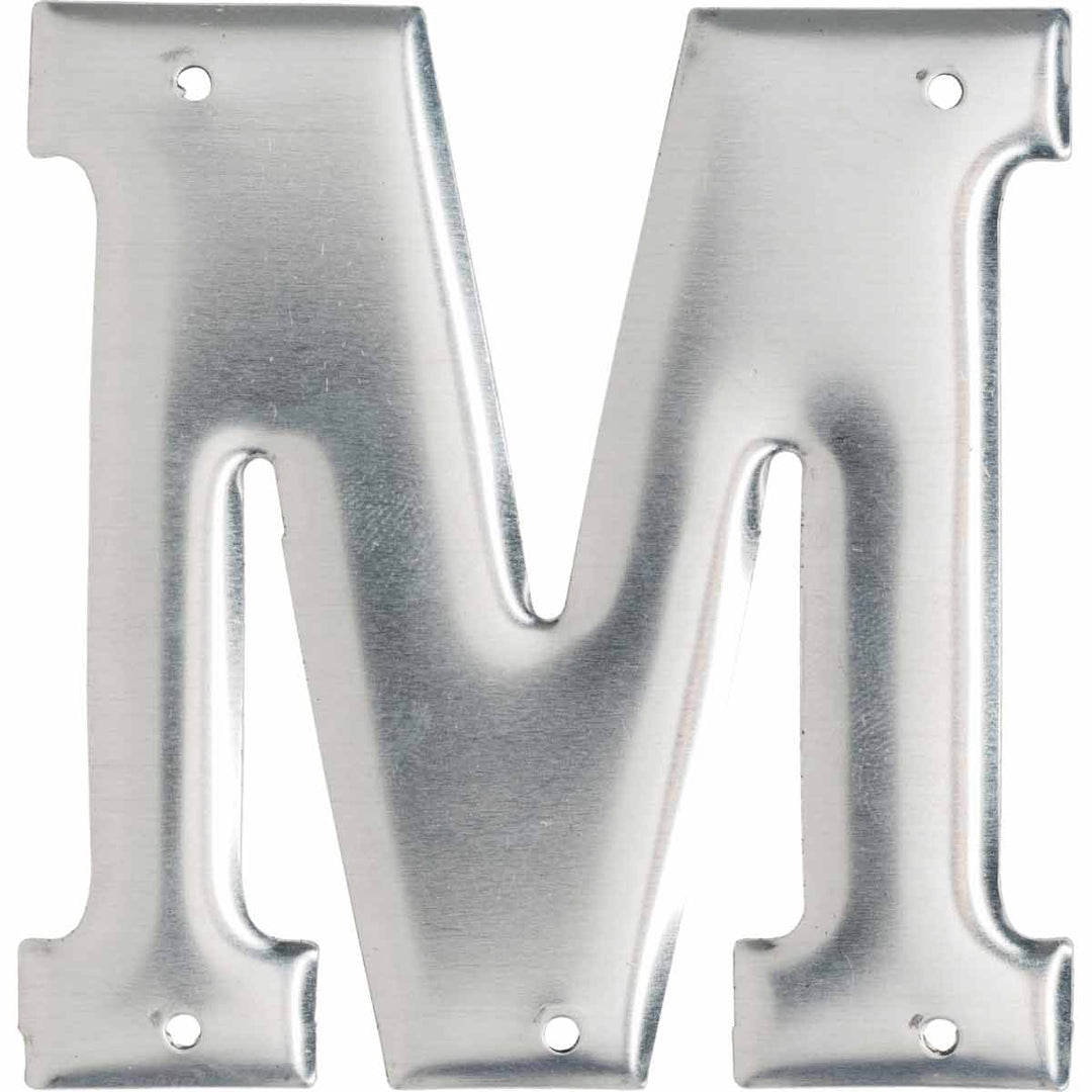 Brady 1600 - M Aluminum Embossed Numbers & Letters, Letter M MTESolutions