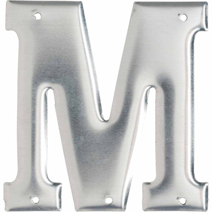 Brady 1600 - M Aluminum Embossed Numbers & Letters, Letter M MTESolutions