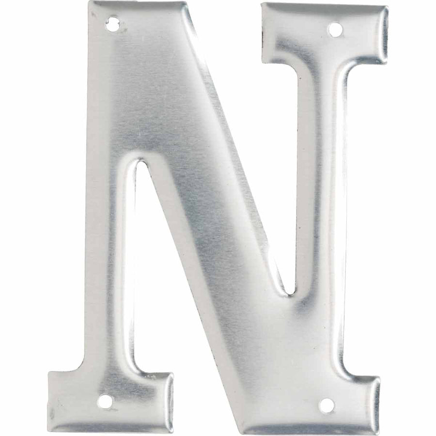 Brady 1600 - N Aluminum Embossed Numbers & Letters, Letter N MTESolutions