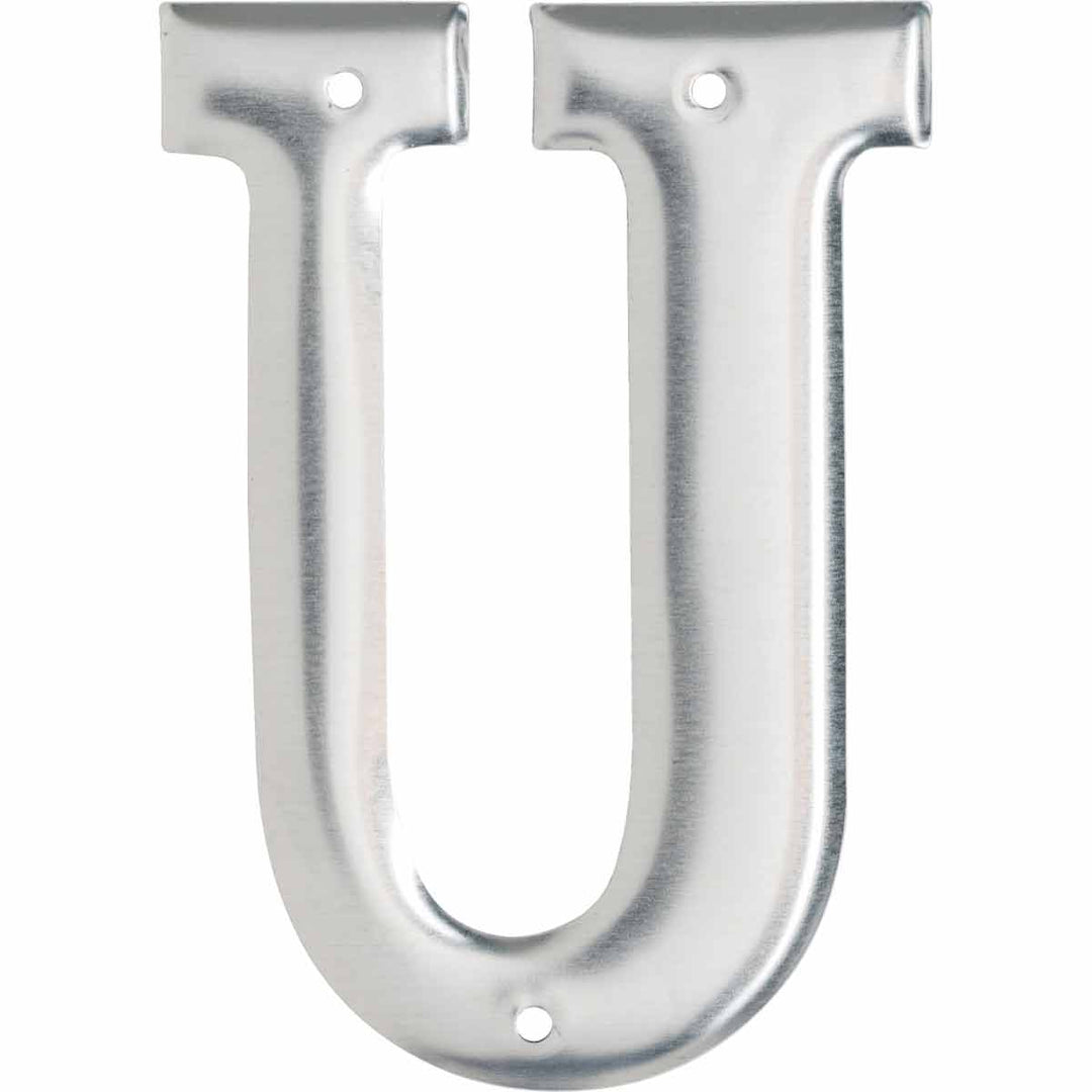Brady 1600 - U Aluminum Embossed Numbers & Letters, Letter U MTESolutions
