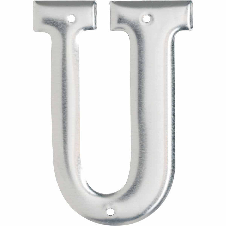Brady 1600 - U Aluminum Embossed Numbers & Letters, Letter U MTESolutions