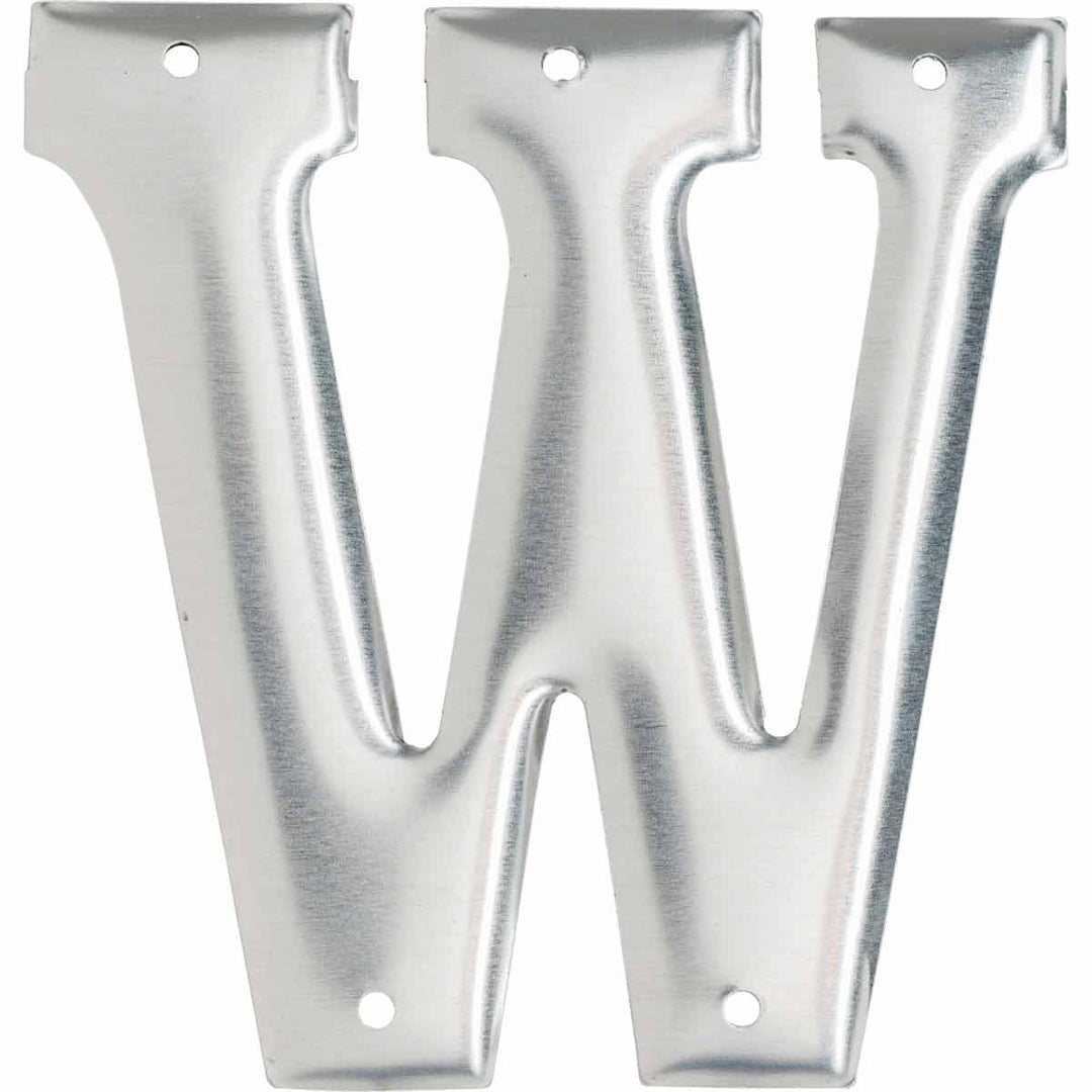 Brady 1600 - W Aluminum Embossed Numbers & Letters, Letter W MTESolutions