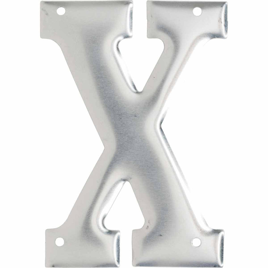 Brady 1600 - X Aluminum Embossed Numbers & Letters, Letter X MTESolutions