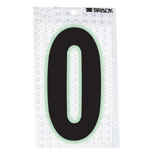 Brady 3000 - 0 Glow - In - The - Dark - Ultra Reflective Number - 0 MTESolutions