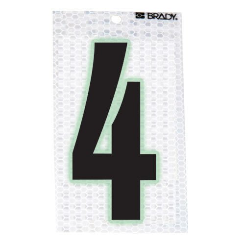 Brady 3000 - 4 Glow - In - The - Dark - Ultra Reflective Number - 4 MTESolutions