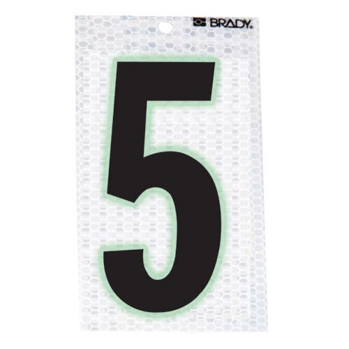 Brady 3000 - 5 Glow - In - The - Dark - Ultra Reflective Number - 5 MTESolutions