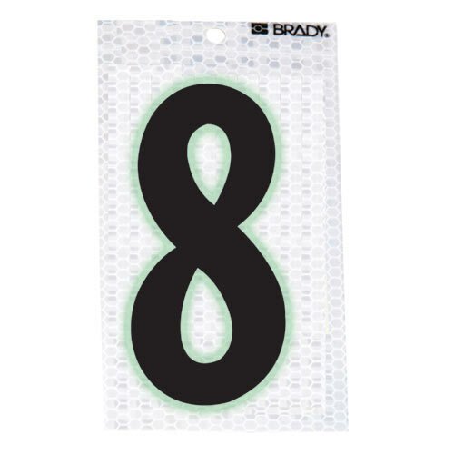 Brady 3000 - 8 Glow - In - The - Dark - Ultra Reflective Number - 8 MTESolutions