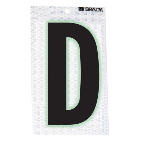 Brady 3000 - D Glow - In - The - Dark - Ultra Reflective Letter - D MTESolutions