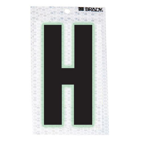 Brady 3000 - H Glow - In - The - Dark - Ultra Reflective Letter - H MTESolutions