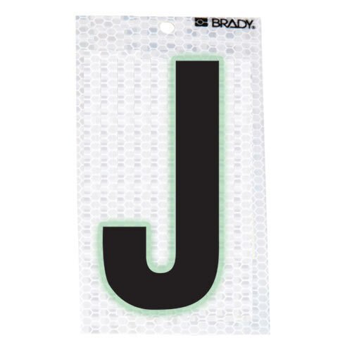 Brady 3000 - J Glow - In - The - Dark - Ultra Reflective Letter - J MTESolutions