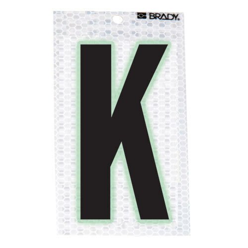 Brady 3000 - K Glow - In - The - Dark - Ultra Reflective Letter - K MTESolutions