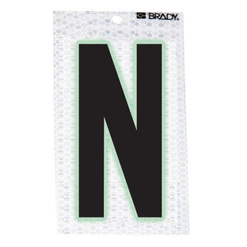 Brady 3000 - N Glow - In - The - Dark - Ultra Reflective Letter - N MTESolutions