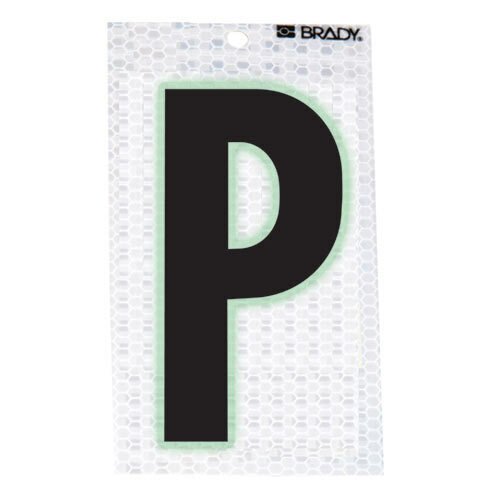 Brady 3000 - P Glow - In - The - Dark - Ultra Reflective Letter - P MTESolutions