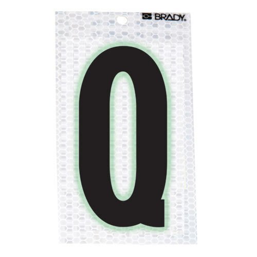 Brady 3000 - Q Glow - In - The - Dark - Ultra Reflective Letter - Q MTESolutions